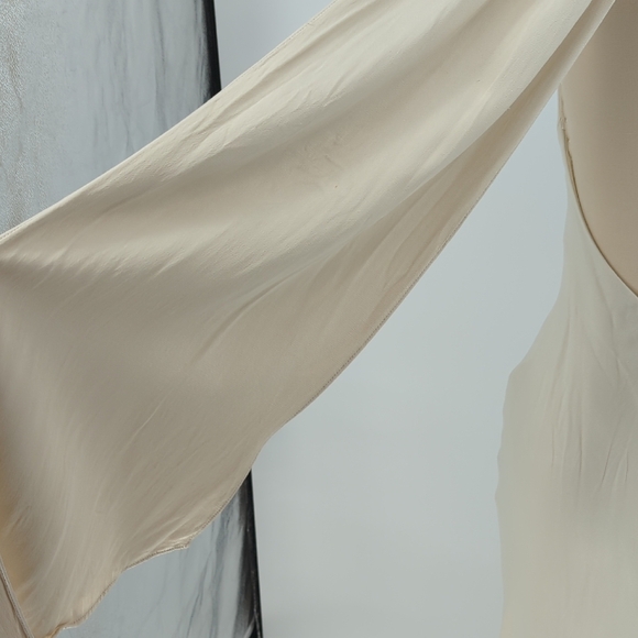 Meshki Halter Satin Slip Dress Champagne Cream Size XL evening wedding party - Picture 6 of 11